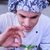 chef · bello · bianco · uniforme · pasta · insalata - foto d'archivio © dotshock