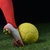 jogador · de · futebol · chutá · bola · futebol · estádio · campo - foto stock © dotshock