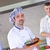 chef · bello · bianco · uniforme · pasta · insalata - foto d'archivio © dotshock