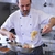 chef · bello · bianco · uniforme · pasta · insalata - foto d'archivio © dotshock
