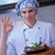 chef · bello · bianco · uniforme · pasta · insalata - foto d'archivio © dotshock