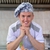 chef · bello · bianco · uniforme · pasta · insalata - foto d'archivio © dotshock