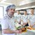 chef · bello · bianco · uniforme · pasta · insalata - foto d'archivio © dotshock