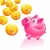 piggy · bank · ilustração · vetor · ícone · rosa · dinheiro - foto stock © Ecelop