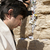 Jewish Man Praying at the Western Wall stock photo © eldadcarin