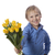 fiú · virág · pozitív · 5 · éves · gyermek · kék - stock fotó © Elegies