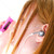 Mädchen · hören · Musik · jungen · Musik · hören · mP3-Player - stock foto © elenaphoto