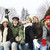 grup · fericit · prietenii · exterior · iarnă · emotionat - imagine de stoc © elenaphoto