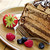 スライス · チョコレートムース · ケーキ · 務め · プレート - ストックフォト © elenaphoto