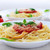 macarrão · molho · de · tomate · manjericão · jantar · alimentação · tomates - foto stock © elenaphoto