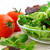bébé · tomates · fraîches · salade · blanche - photo stock © elenaphoto