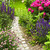 cale · grădină · luxuriant · vară · flori - imagine de stoc © elenaphoto