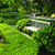 luxuriante · vert · jardin · pierre · aménagement · paysager · mur - photo stock © elenaphoto