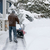 Mann · tief · Schnee · Auffahrt · Wohn- · Haus - stock foto © elenaphoto