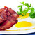 tocino · huevos · sabroso · desayuno · frito · rojo - foto stock © elenaphoto