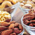 Bowls of assorted nuts stock photo © elenaphoto