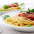 Pasta · Tomatensauce · Basilikum · Abendessen · Essen · Tomaten - stock foto © elenaphoto