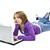 ragazza · computer · giovane · ragazza · computer · portatile · ragazzi - foto d'archivio © elenaphoto