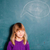 Young girl and idea bubble on chalkboard stock photo © ElinaManninen