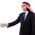 Arab businessman in eyeglasses with dollar   isolated on white stock photo © Elnur