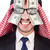 Arab businessman in eyeglasses with dollar in funny concept isol stock photo © Elnur