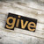 Give Letterpress Word on Wooden Background stock photo © enterlinedesign