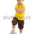 Little soccer player boy with small ball stock photo © erierika