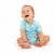 lachen · Baby · glücklich · Junge · Sitzung · blau - stock foto © erierika