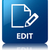 Edit document glossy blue reflected square button stock photo © faysalfarhan