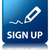 Sign up glossy blue reflected square button stock photo © faysalfarhan