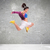 vista · laterale · ballerino · jumping · grigio · sport - foto d'archivio © feedough