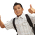 Happy Young Hispanic School Boy with Thumbs Up on White stock photo © feverpitch