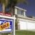 Blue Foreclosure For Sale Real Estate Sign and House stock photo © feverpitch