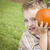 Cute Young Child Boy Enjoying the Pumpkin Patch. stock photo © feverpitch