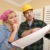 Contractor in Hard Hat Discussing Plans with Woman stock photo © feverpitch