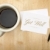 iyi · dikkat · kart · kalem · kahve · kahve · fincanı - stok fotoğraf © feverpitch