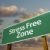 Stress Free Zone Green Road Sign and Clouds stock photo © feverpitch