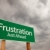 Frustration Green Road Sign Over Storm Clouds stock photo © feverpitch