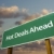 Hot Deals Ahead Green Road Sign Over Clouds stock photo © feverpitch