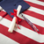 Abschluss · cap · Diplom · ruhend · amerikanische · Flagge - stock foto © feverpitch