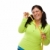 Hispanic Woman In Workout Clothes with Tape Measure stock photo © feverpitch