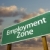 Employment Zone Green Road Sign and Clouds stock photo © feverpitch
