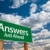 Answers Green Road Sign stock photo © feverpitch