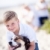 jóképű · fiatal · srác · játszik · kutya · tengerpart · boldog - stock fotó © feverpitch