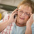megrémült · idős · felnőtt · nő · mobiltelefon · konyha - stock fotó © feverpitch