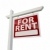 Right Facing For Rent Real Estate Sign on White stock photo © feverpitch
