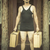 Gentleman Dressed in 1920’s Era Swimsuit Holding Suitcases on  stock photo © feverpitch