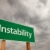 Instability Green Road Sign Over Storm Clouds stock photo © feverpitch