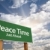 Peace Time Green Road Sign stock photo © feverpitch
