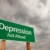 Depression Green Road Sign Over Storm Clouds stock photo © feverpitch